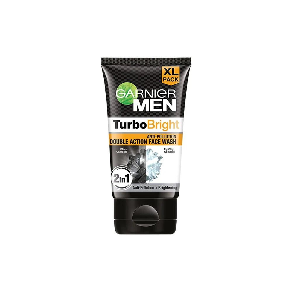 Garnier Men Turbo Bright Anti-Pollution Double Action Face Wash