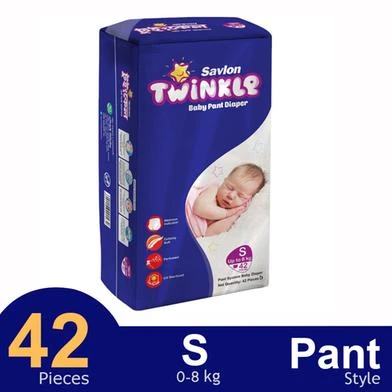 Savlon Twinkle Baby Pant Diaper S Size 42 PCS