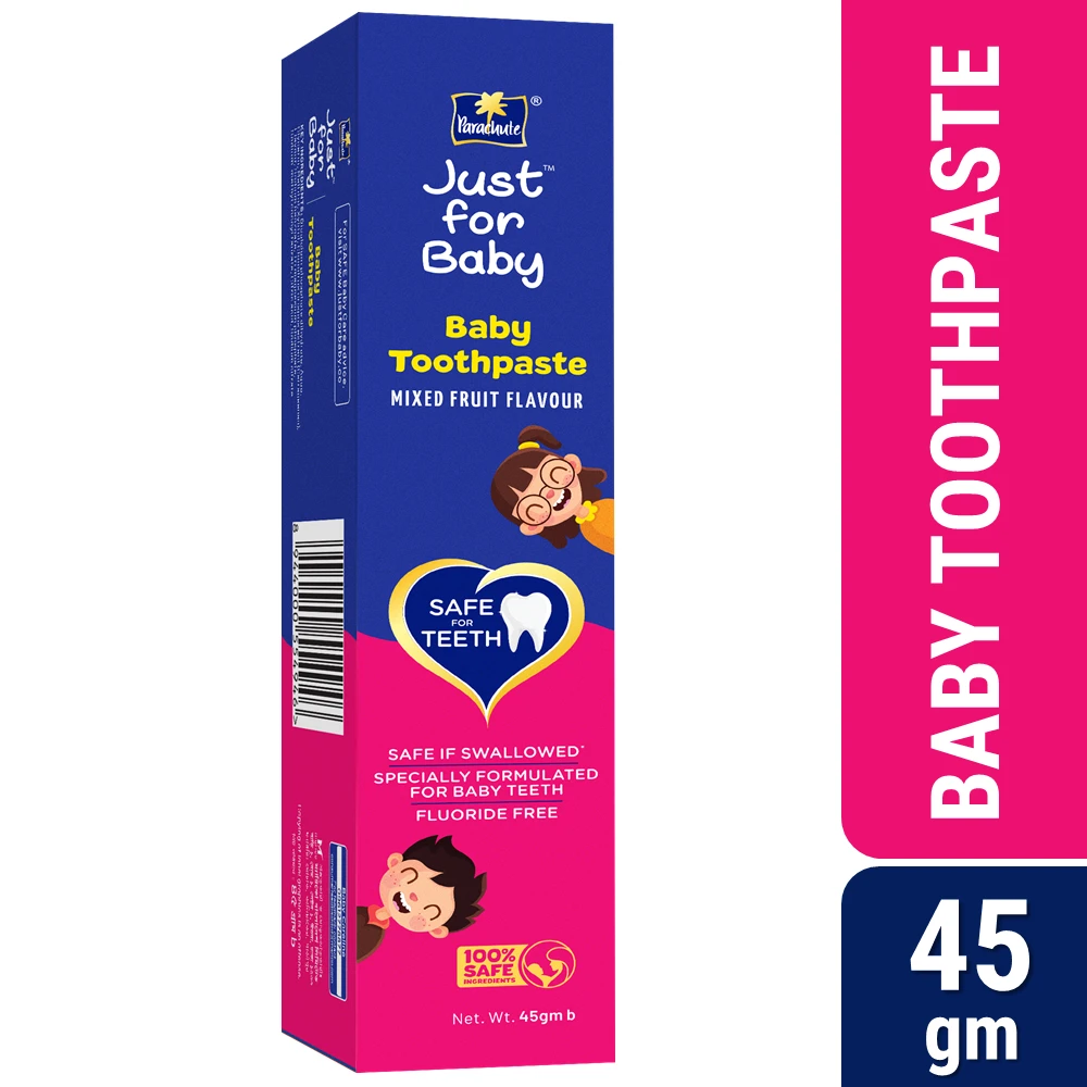 Parachute Just for Baby Toothpaste 45g (Mix Fruit) | Gentle & Safe Oral Care for