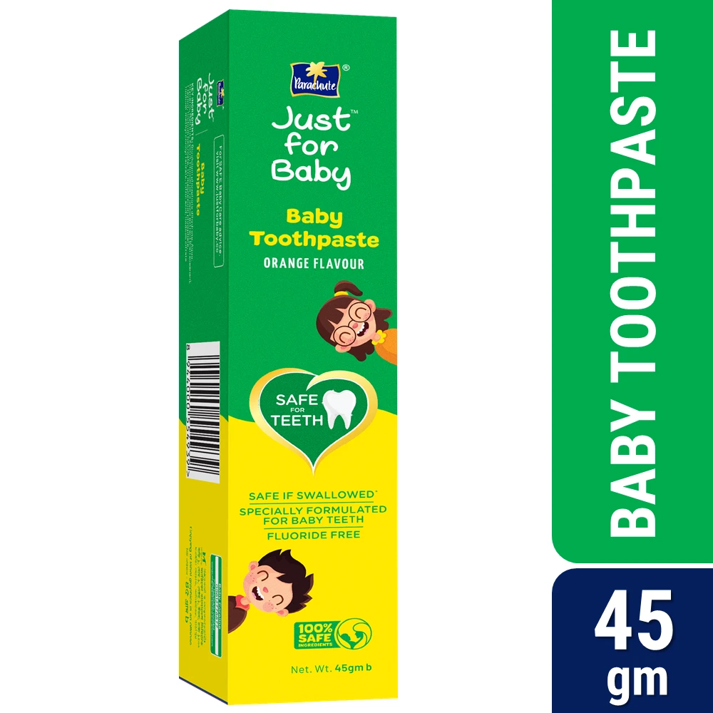 Parachute Just for Baby Toothpaste 45g (Orange) | Gentle & Safe Oral Care for Ba